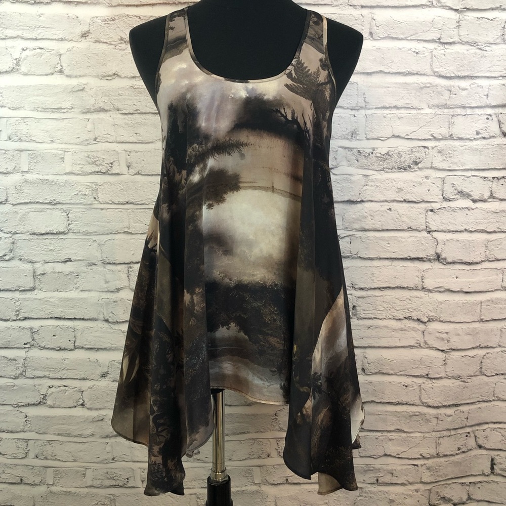 All Saints 100% silk tunic tank